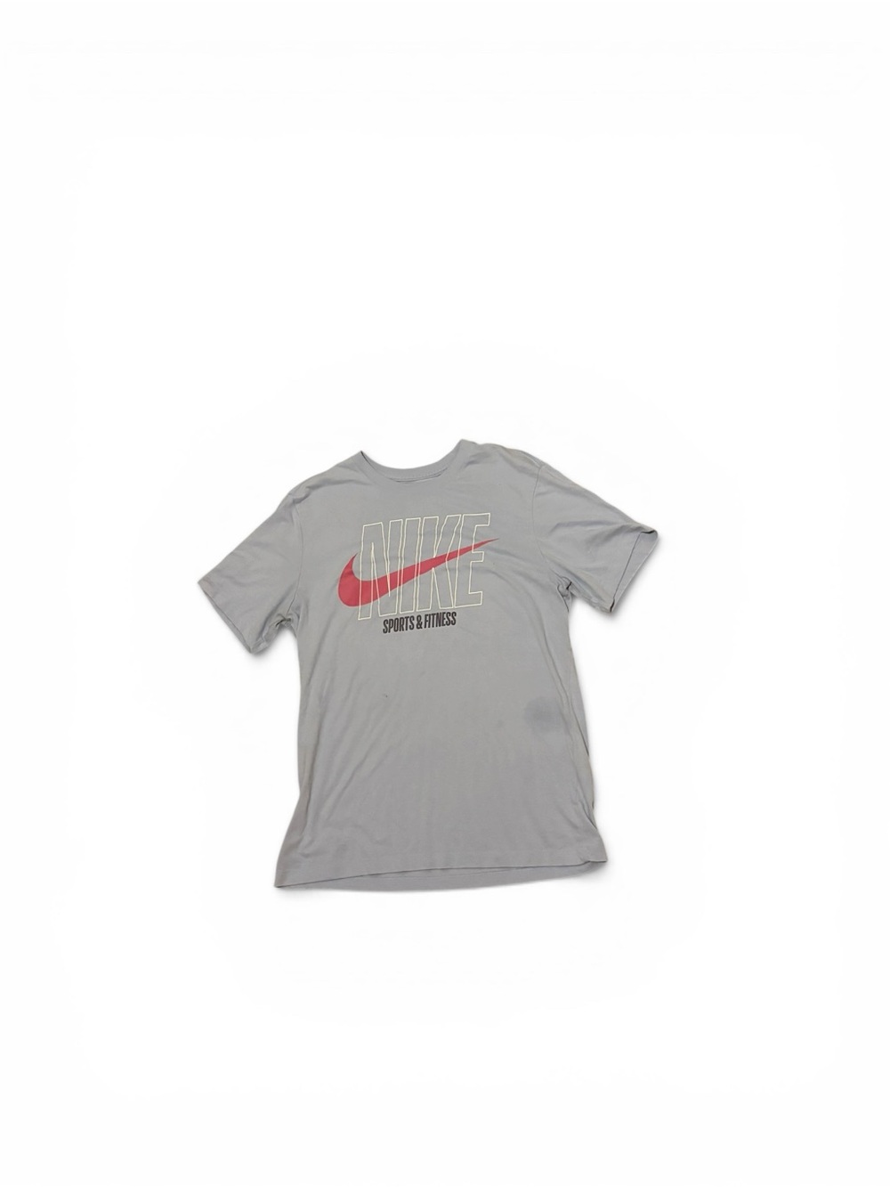 Nike Dri-FIT Men’s M Gray Sports & Fitness Swoosh Graphic T-Shirt athleisure